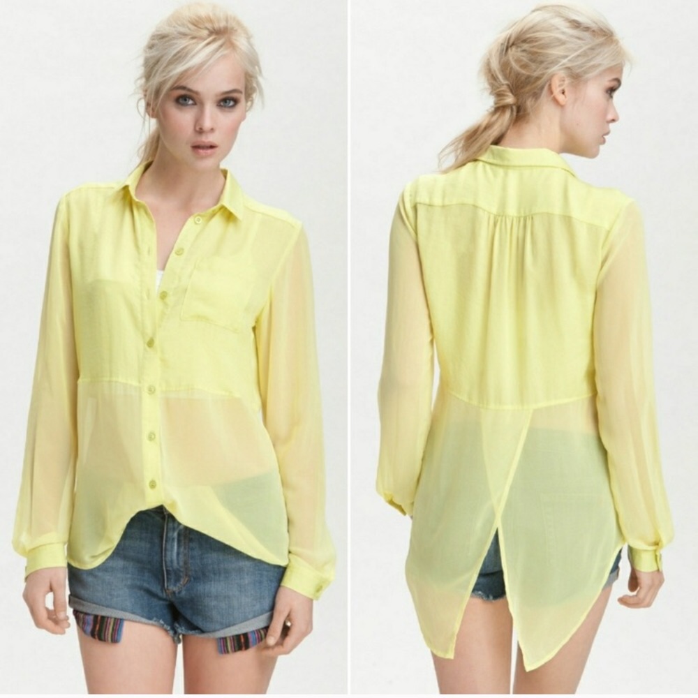 Free People Best of Both Worlds Neon Tail Top